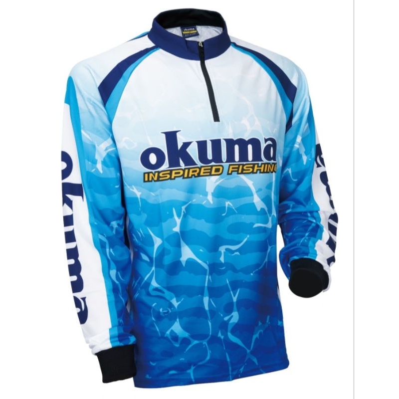 特價 OKUMA 水波紋吸濕排汗競技比賽衫 防曬服 釣魚衣 水波紋