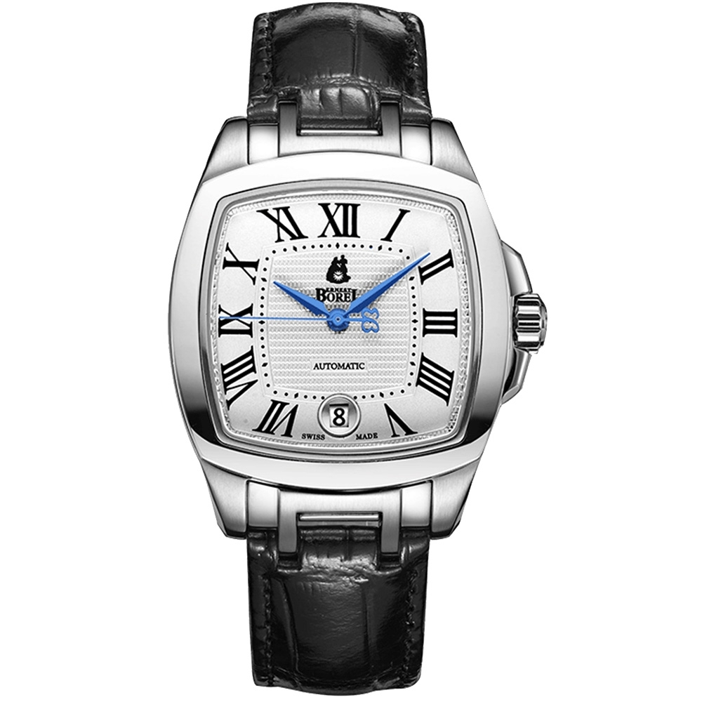 ERNEST BOREL 瑞士依波路 傳奇系列 藍針方型機械腕錶 GS1856S-E251BK