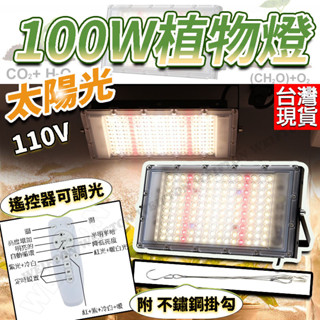 LED 植物燈 50W 100W 全光譜 植物生長燈 植物燈全光譜 太陽光 多肉植物燈 生長燈 多肉植物 LED植物燈