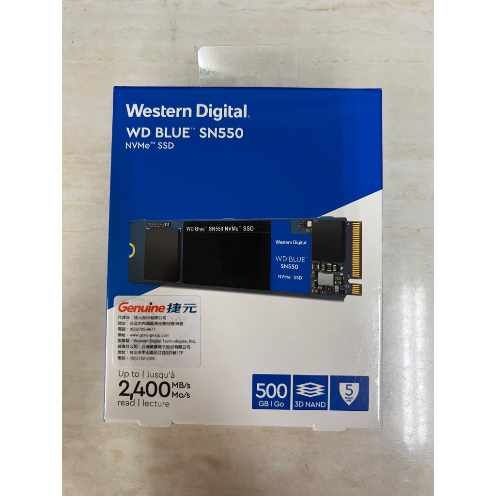 【Western Digital威騰】WD BLUE SN550 500G NVMe SSD M.2 固態硬碟 $900