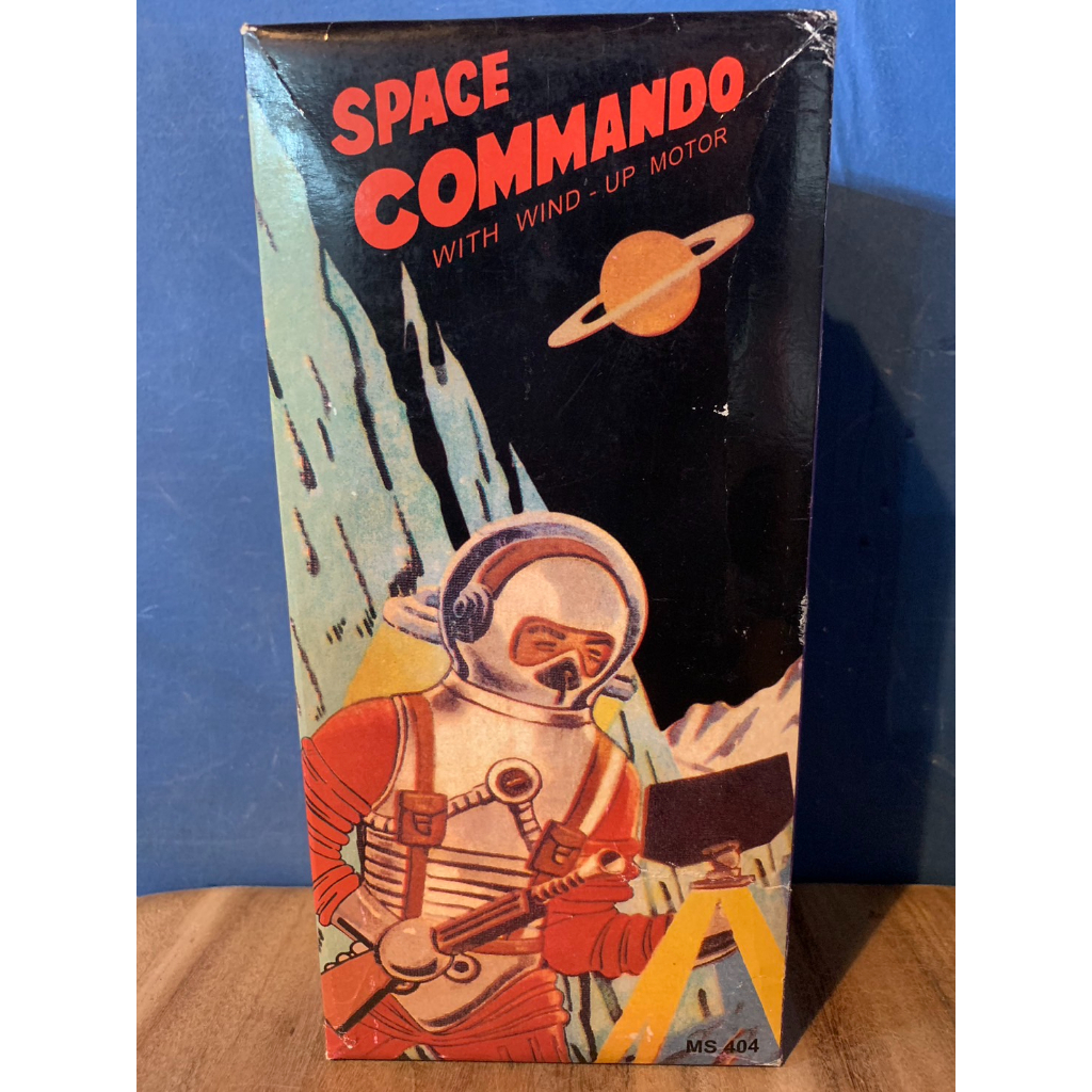 SPACE COMMANDO 太空人 鐵皮發條玩具