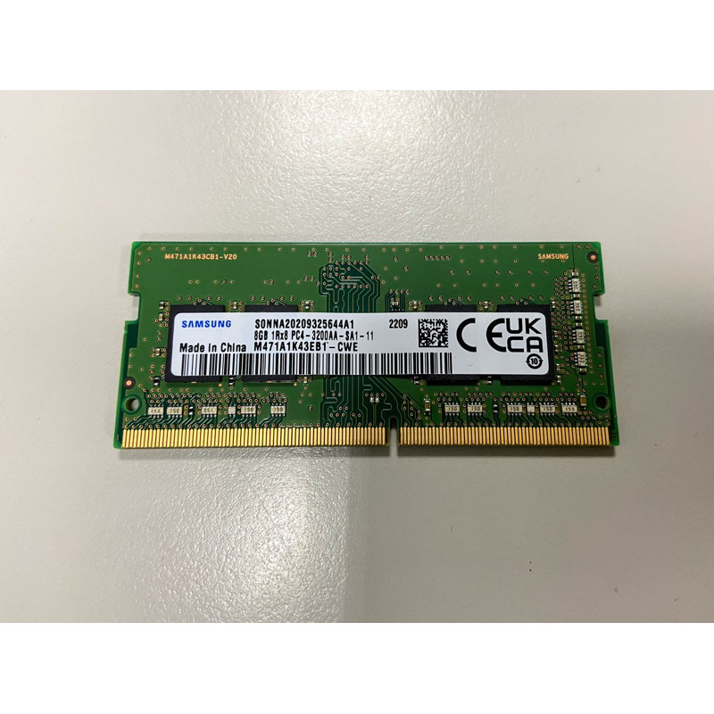 Samsung DDR4 3200 8G SO-DIMM NB RAM 筆電記憶體