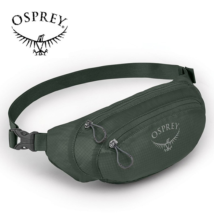 【Osprey 美國】UL Stuff Waist Pack 輕量休閒腰包 暗影灰｜運動腰包 旅行腰包