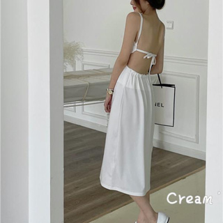 cream’♡ 預購 法式露背連身裙洋裝
