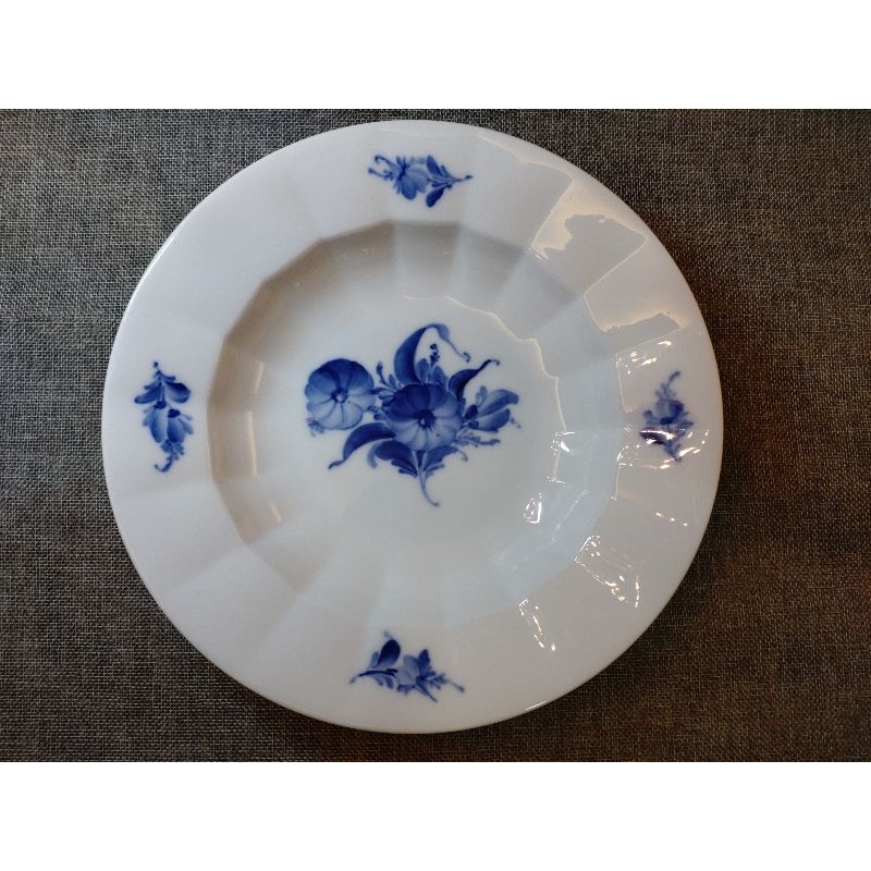 約1940s 皇家哥本哈根 Royal Copenhagen 瓷器/手繪藍花/大碗盤/25.5cm