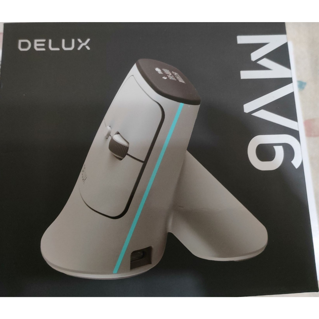 Delux MV6 垂直人體工學無線滑鼠 黑色 二手 近全新