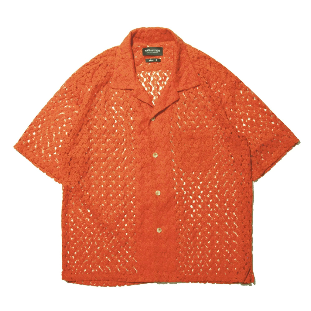 PLATEAU STUDIO "napkin lace shirt" | Orange