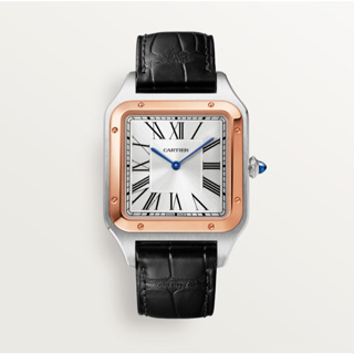 CARTIER SANTOS-DUMONT腕錶 超大型款 玫瑰金錶圈 卡地亞