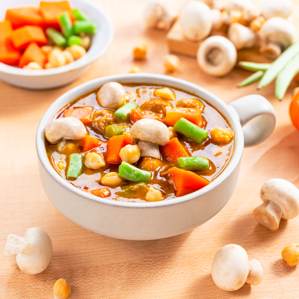 【蘭揚食品】印度蘑菇咖哩200G-植物五辛素 料理包 加熱即食 蔬食