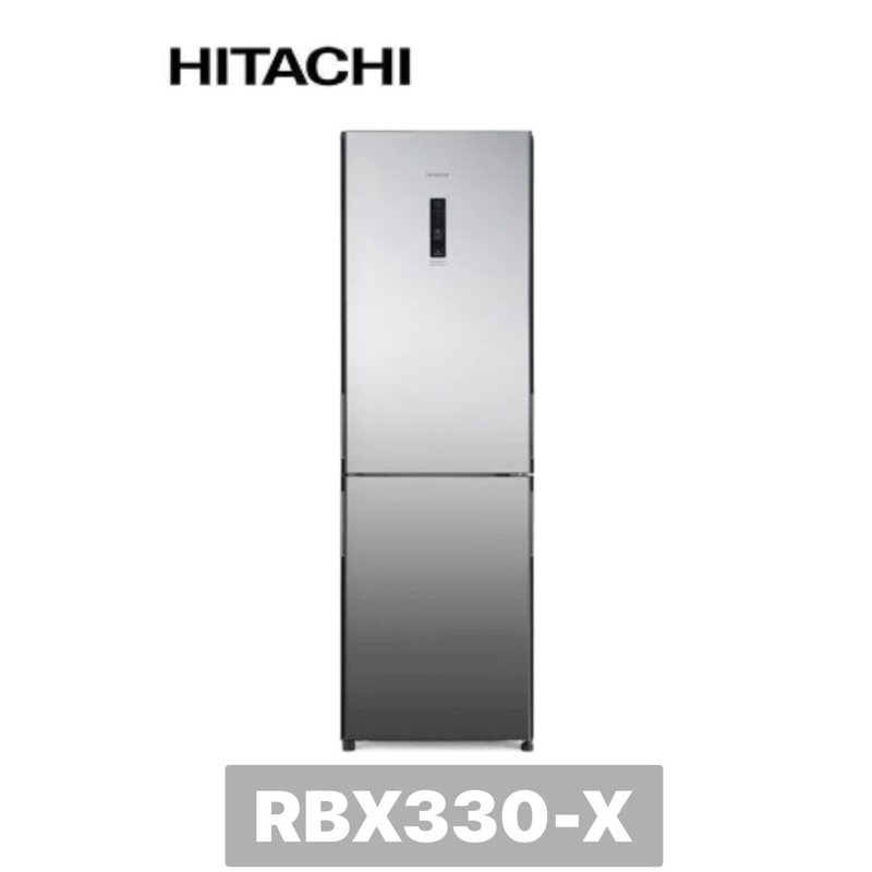 下單享九折【HITACHI 日立】313L 雙門琉璃變頻冰箱 RBX330-X (琉璃鏡)