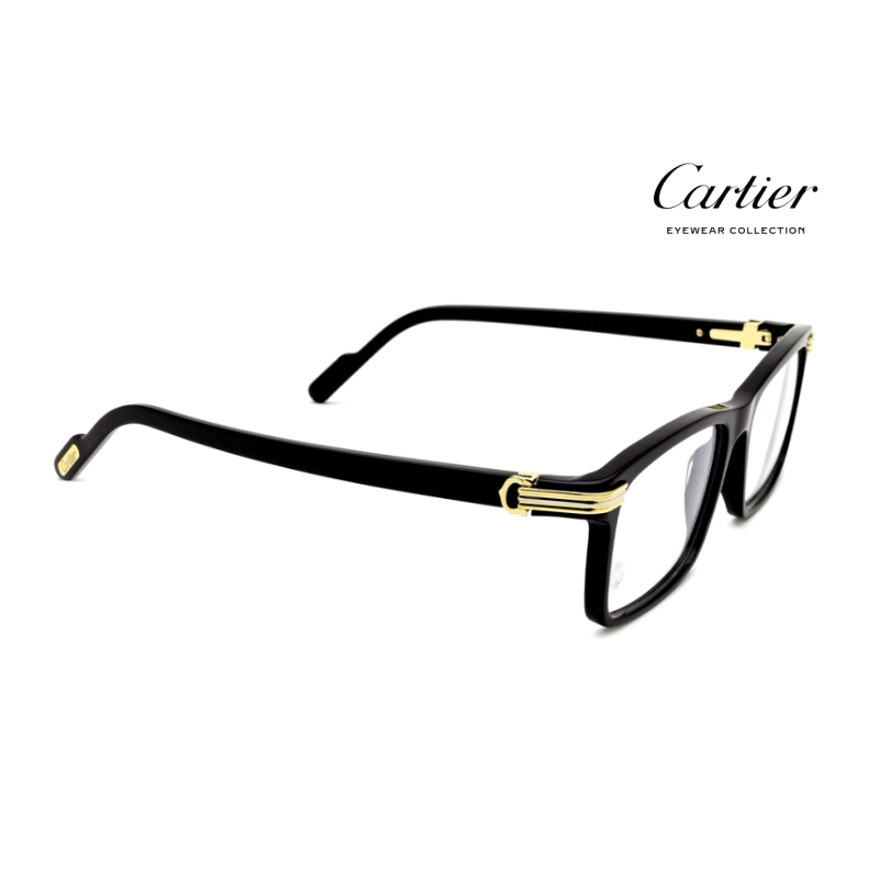 Cartier CT0222O 卡地亞品牌眼鏡｜時尚復古文藝黑色大臉方框眼鏡 男生品牌眼鏡框【幸子眼鏡】