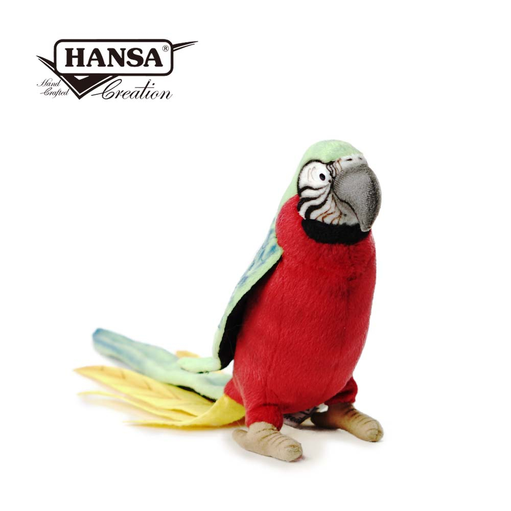 Hansa 3326-鸚鵡紅身37公分