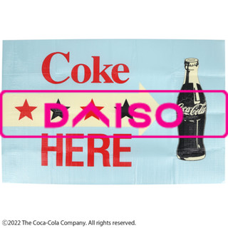 全新 日本 大創 DAISO (小) 野餐墊 可口可樂 藍色