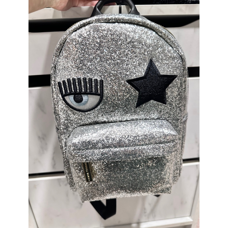 chiara ferragni eye backpack 眨眼 刺繡 後背包CF