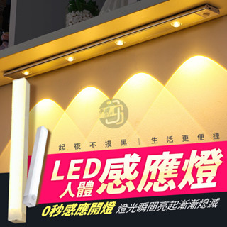 蝦皮超低價🔥LED感應燈 人體感應燈 USB充電 櫥櫃燈 磁吸設計 小夜燈 氛圍燈 展示燈 床頭燈 燈條