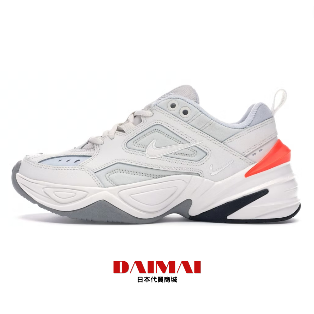 Nike M2K Tekno 白灰橘 增高 厚底 皮革 美腿 復古老爹鞋 潮鞋 休閒鞋 女鞋 男鞋 AO3108-001