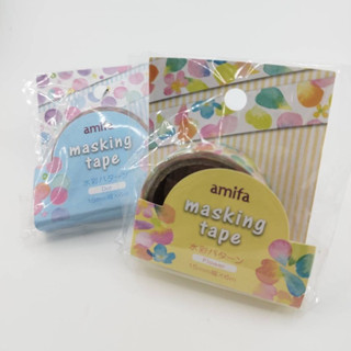 日本進口 amifa 水彩系列 15mm×6m 和紙膠帶 紙膠帶 手帳 素材
