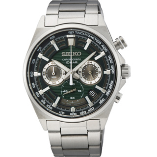 SEIKO 精工錶 CS 競速賽車三眼計時腕錶 8T63-00T0G(SSB405P1)