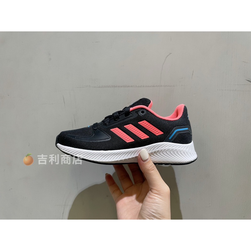 【🍊吉利商店】現貨 Adidas Runfalcon 2.0 慢跑 透氣 童鞋 黑紅GX3537