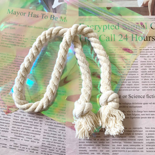 米色麻花繩 裝飾繩 窗簾繩 (64cm)