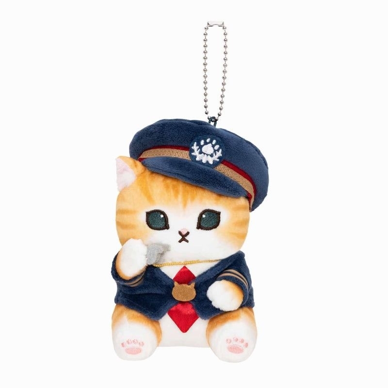 現］ mofusand 貓福珊迪 車掌 吊飾 娃娃 東京車站 日本 炸蝦貓 鯊魚貓 可愛 貓咪