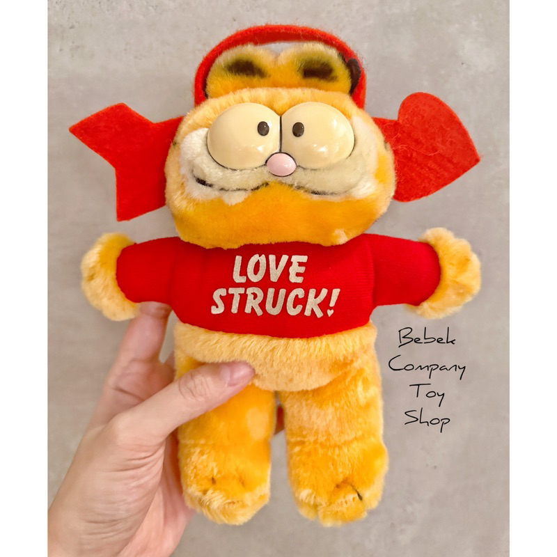 美國二手🇺🇸 7吋 1981年 情人節 Garfield 加菲貓 古董玩具 玩偶 娃娃 絕版玩具