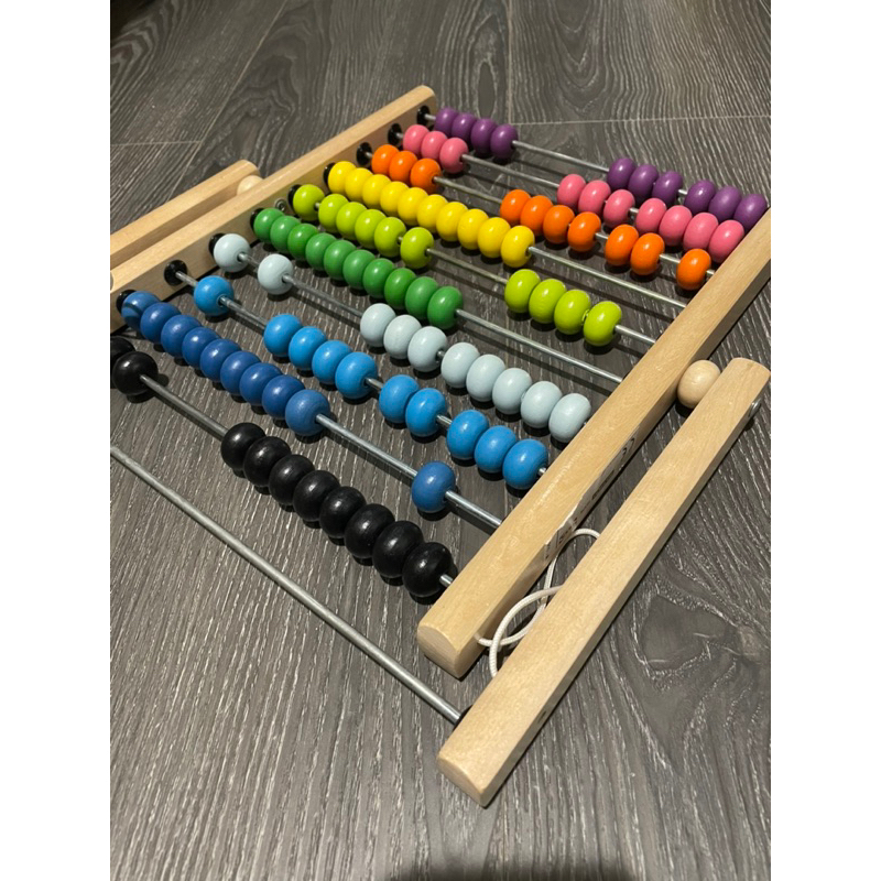 益智玩具 IKEA 宜家 ikea 數字盤 ikea玩具 敲擊玩具 木頭串珠 數數 顏色訓練 數珠 算盤