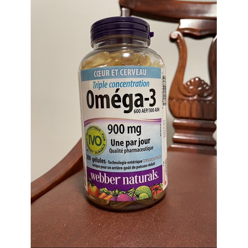 Webber Naturals triple strength omega3 200 softgels*3瓶