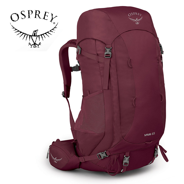 【Osprey 美國】Viva 65 登山背包 65L 女款 解毒紫｜健行背包 自助旅行背包