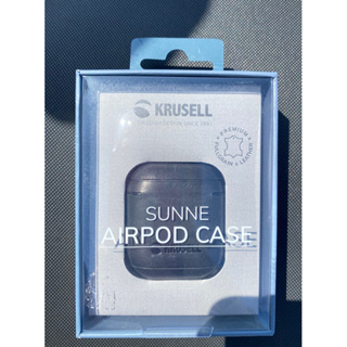 全新 KRUSELL AirPods瑞典皮革保護殼 保護套真皮 黑色 藍芽耳機殼