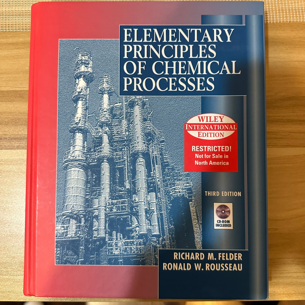 ［近全新、零筆記］質能均衡課本Elementary Principles of Chemical Processes