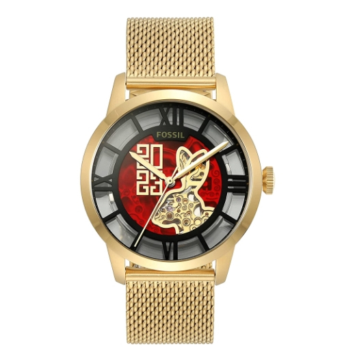 【Fossil】2023兔年新春款鏤空機械錶 ME3240 44mm 現代鐘錶