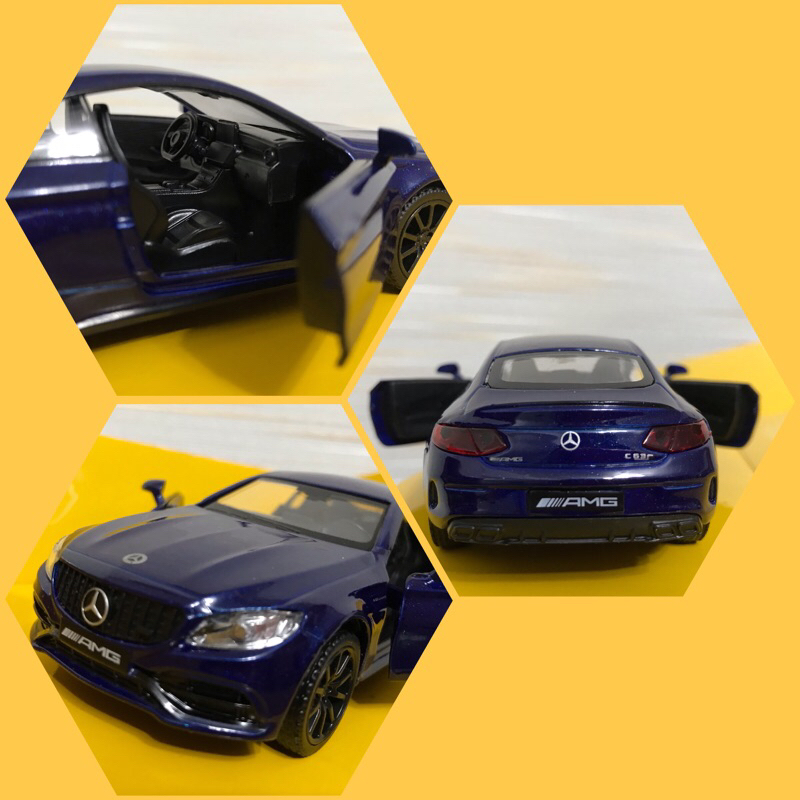 賓士 1:36模型車（Mercedes Benz C63 S AMG COUPE)