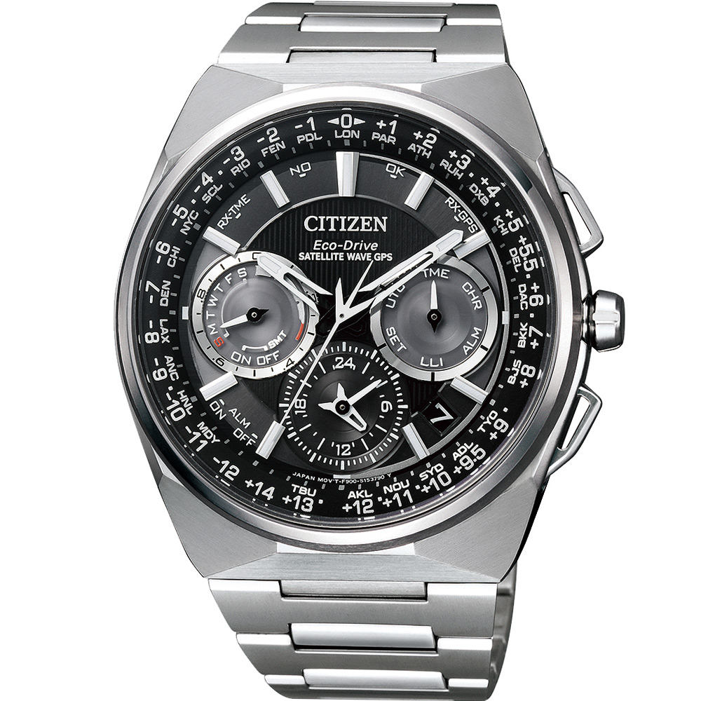 CITIZEN 星辰錶 GPS 系列 光動能鈦金屬衛GPS星對時腕錶(CC9009-81E)