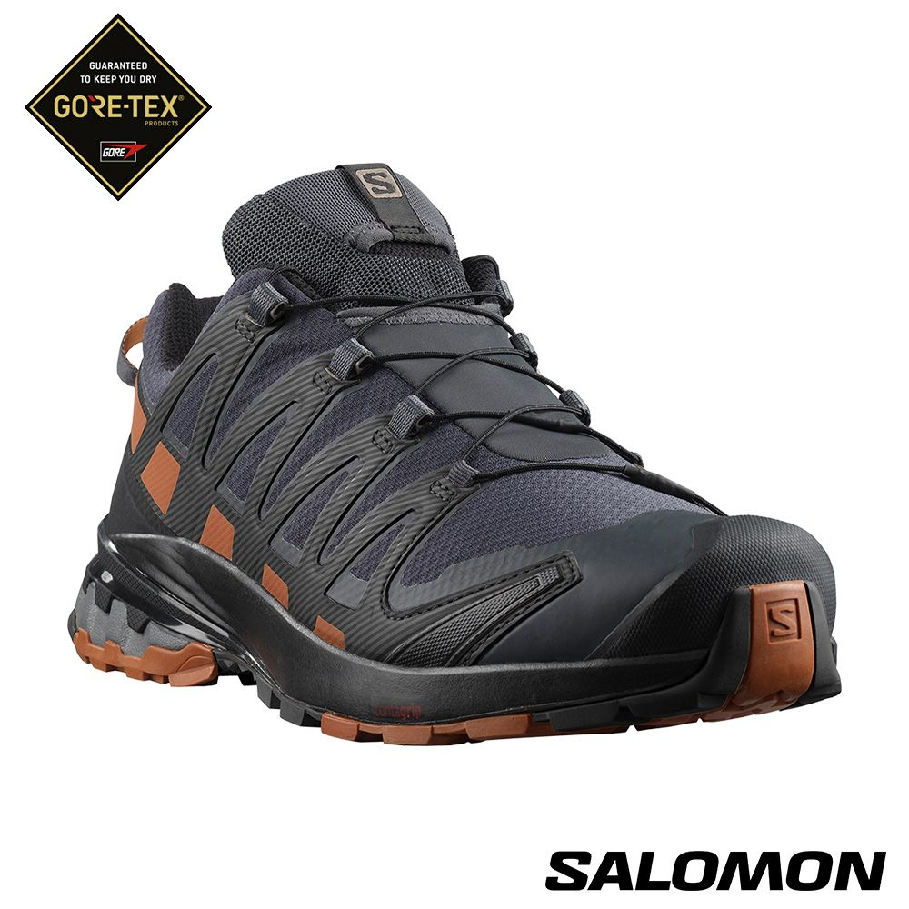 【SALOMON】男 XA PRO 3D V8 GTX 健野鞋 WIDE 烏黑/褐/黑 No.41042800