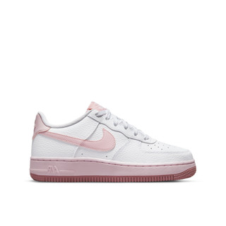 NIKE 女鞋AIR FORCE 1 GS WHITE PINK 草莓牛奶 白粉【A-KAY0】【CT3839-107】