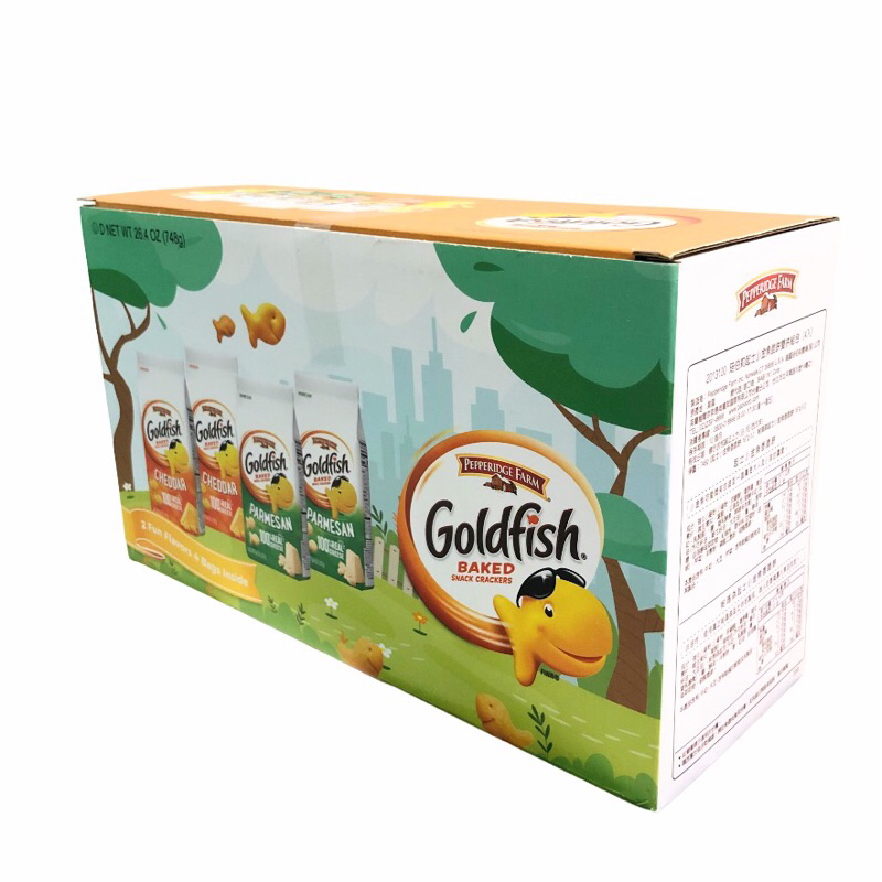 琣伯莉Goldfish 起司 小魚 小金魚 餅乾（分購1包/一盒4包）起士 cheddar 帕瑪森 parmesan