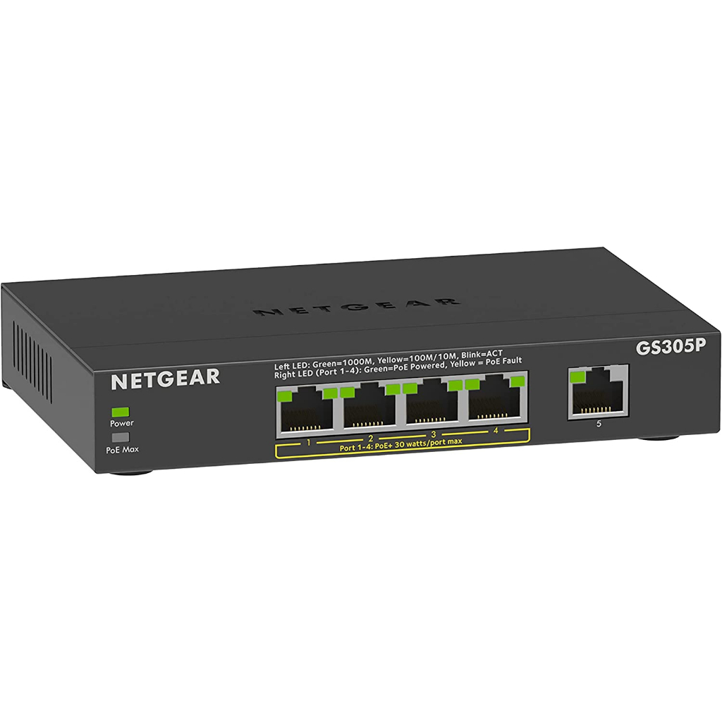 NETGEAR GS305P 5埠 PoE+ Switch 網路交換器 全新未拆封