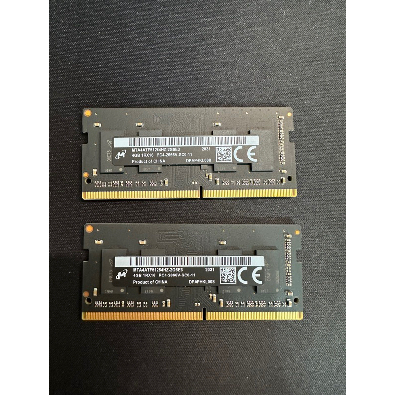 2020 Imac 27 4G DDR4 2666 ram兩支