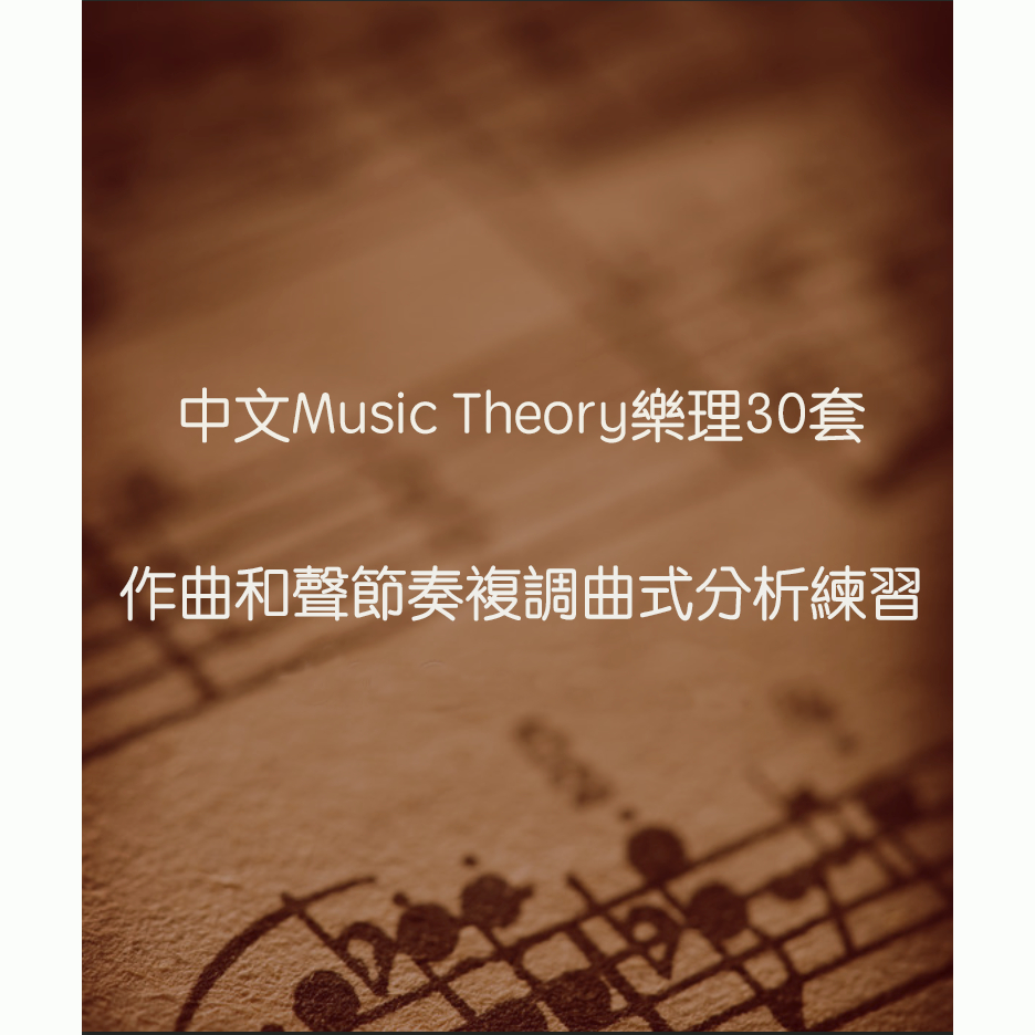 電子版中文Music Theory樂理30套 作曲和聲節奏複調曲式分析練習