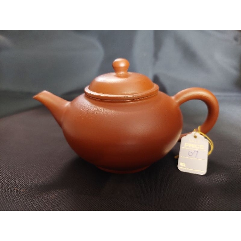 全新 07紅土手拉胚茶壺 早期台灣陶藝師傅製造 泡茶器具皿