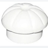 <樂高人偶小舖>正版樂高LEGO 帽子15 廚師帽 麵包師帽 特殊 6174310 白 人偶 配件