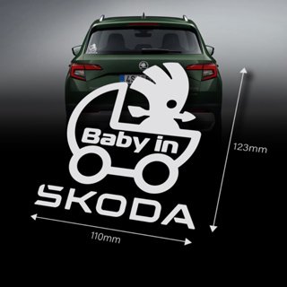 Baby in Škoda 嬰兒車造型貼紙 SKODA