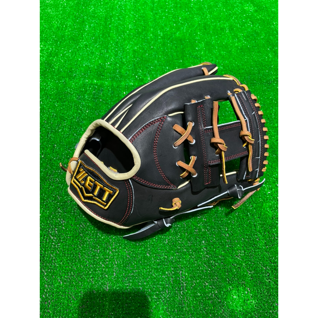 棒球世界ZETT SPECIAL ORDER 訂製款棒壘球手套硬式小牛皮特價Z22系列11.9吋黑色