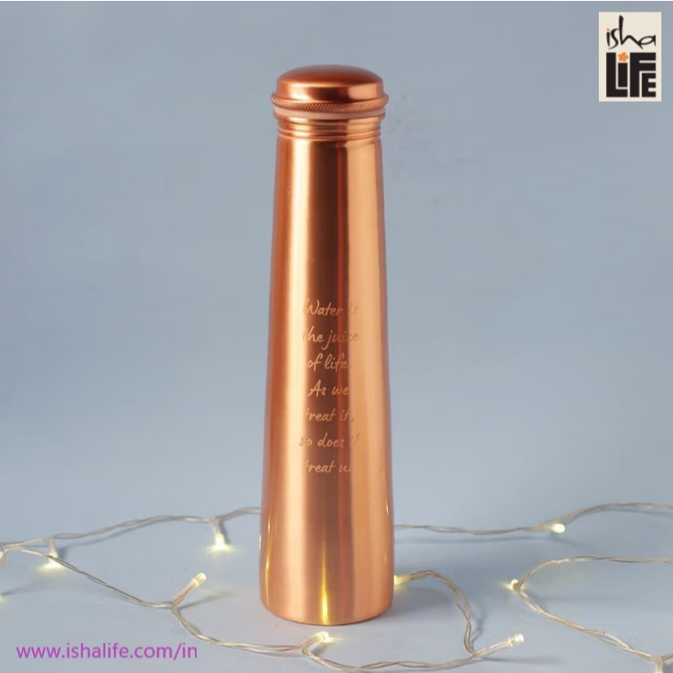 🇮🇳【isha Life】薩古魯語錄銅水壺750ml - Sadhguru Quote Copper Bottle 淨化