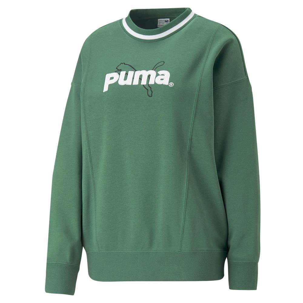 PUMA 大學T 圓領上衣 Julia 吳卓源 代言款 流行系列 P.Team 女 53838137 綠色