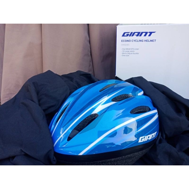 GIANT自行車安全帽藍色