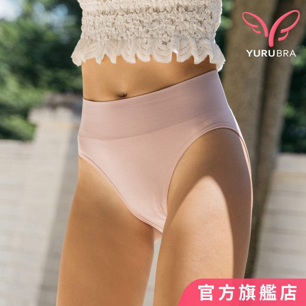 YURUBRA  無縫中高腰半包臀三角褲  修飾 透氣 超彈力 多件優惠 台灣製  K106