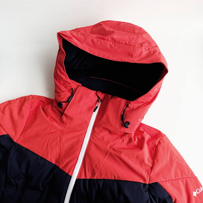 美國百分百【全新真品】Columbia 防風外套 女 連帽 哥倫比亞 羽絨 羽絨 防寒 保暖 滑雪 夾克 紅色 CJ46
