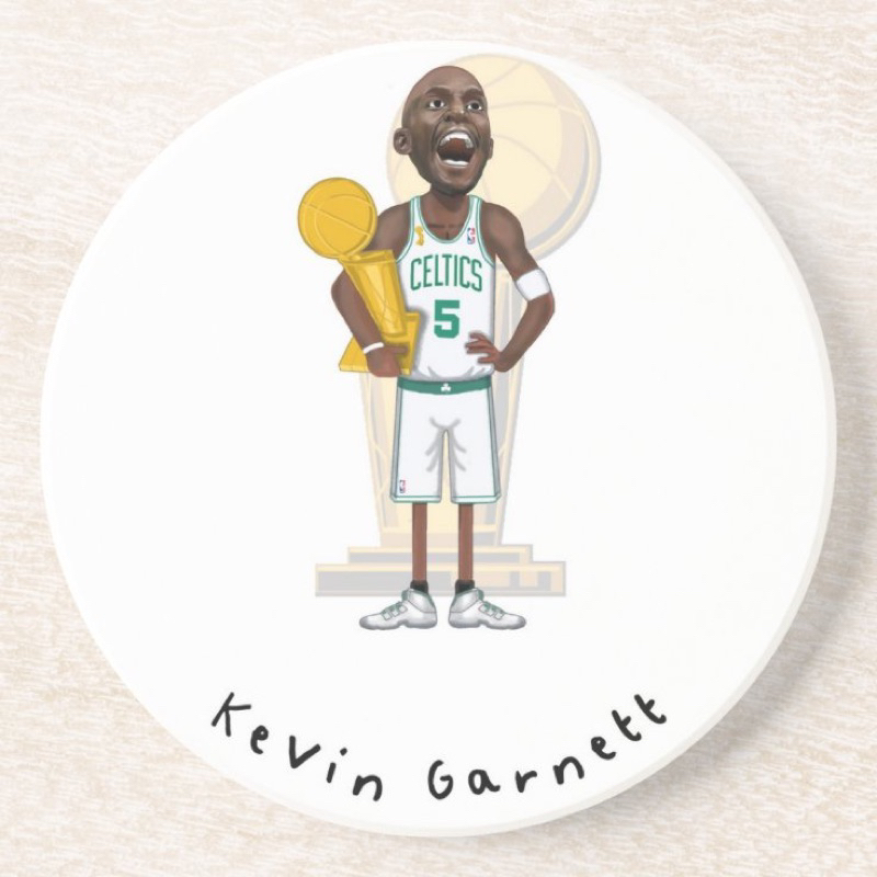 Kevin Garnett 總冠軍NBA陶瓷杯墊 全新 尺寸：直徑10-11公分 生日禮物 （此賣場為單一杯墊的價格）